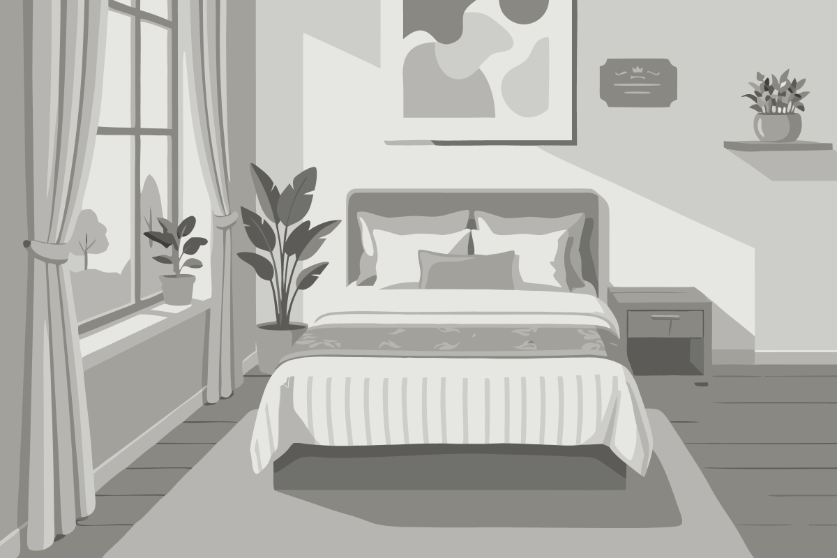 Chambre Lit Queen-Size Classique - Vue sur Jardin